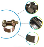 European style heavy duty hose clamps